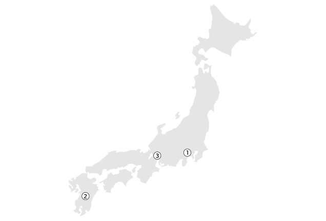 Location Map of Diversified Products Plants (Japan)