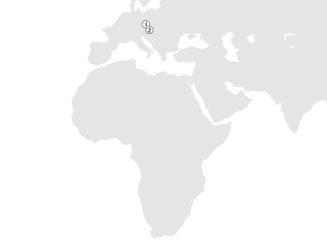 Location Map of Diversified Products Plants (Europe)