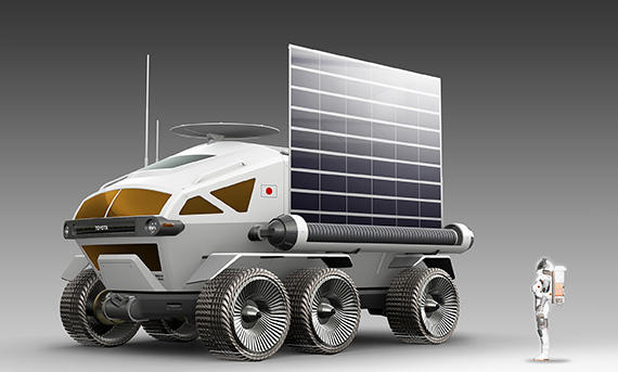 Manned, pressurized rover required for lunar surface mobility Courtesy of Toyota Motor Corporation