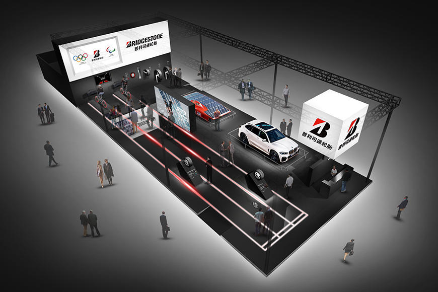 Artist rendition of Bridgestone exhibition booth