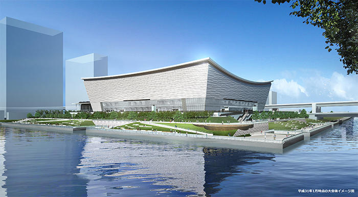 Simulated image of Tokyo Aquatics Centre (As of Jan, 2019)